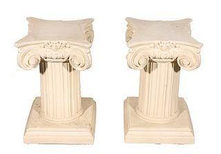 Pair Classical Column Pedestals