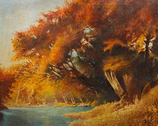 Gordon Krieghoff (20th Century) Autumnal Landscape