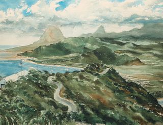 Norman Kirk (American, b. 1924) Coastal Landscape