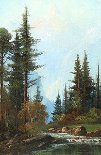 Vintage California Redwood Landscape