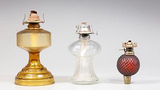 Group of Three Vintage Kerosene Lamps