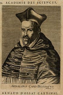 E. BOULONNOIS (17th), Arnaud D'OSSAT (*1537), Copper engraving