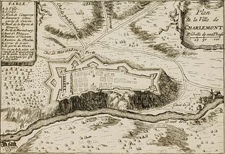 S. PONTAULT DE BEAULIEU (*1612), Map of the town of Charlemont,  1680, Copper engraving