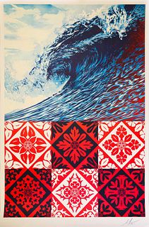 Shepard Fairey- Offset Lithograph "Wave of Distress"