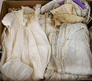 Lot Of Victorian Era White Baby And Child'S Clothing Incl.