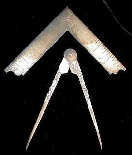 Two Sterling Silver Masonic Jewels