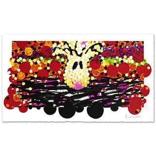 Calmly Insane In My Nest Limited Edition Hand Pulled Original Lithograph (52" x 27") by Renowned Charles Schulz Protege, Tom Everhart. Numbered and Ha