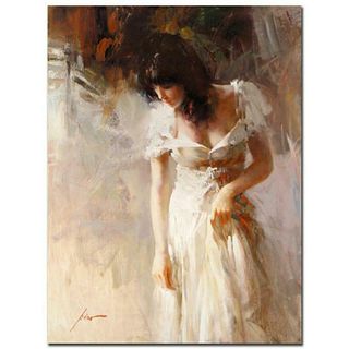 Pino (1939-2010), "White Rhapsody" Artist Embellished Limited Edition on Canvas (30" x 40"), PP Numbered and Hand Signed with Certificate of Authentic