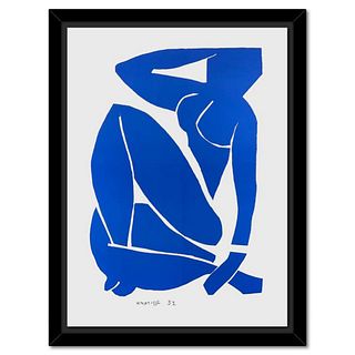 Henri Matisse 1869-1954 (After), "Nu Bleu III" Framed Limited Edition Lithograph with Letter of Authenticity.