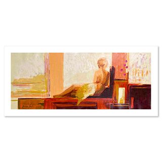 Adriana Naveh, "Relaxation" Hand Signed, Numbered Limited Edition Serigraph on Canvas with Letter of Authenticity.