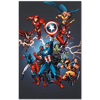 Marvel Comics "Official Handbook: Avengers 2005" Numbered Limited Edition Giclee on Canvas by Tom Grummett with COA.