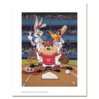 At the Plate (Nationals) Numbered Limited Edition Giclee from Warner Bros. with Certificate of Authenticity.
