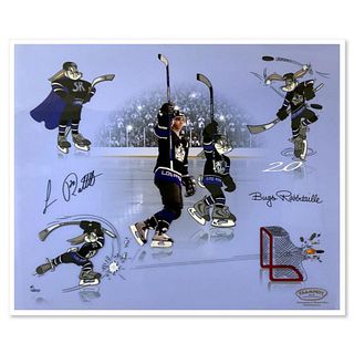 Bugs Rabitaille Hand Painted Limited Edition Sericel, Numbered 4/500 and Hand Signed by Luc Robitaille with Letter of Authenticity.