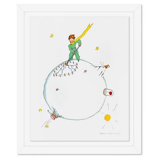 Antoine de Saint-Exupery 1900-1944 (After), "The Little Prince's Volcano" Framed Limited Edition Lithograph with Certificate of Authenticity.