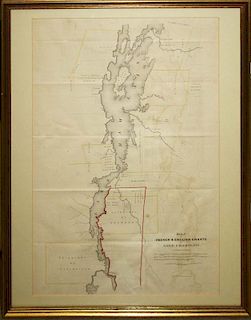 Map Of French & English Grants Lake Champlain