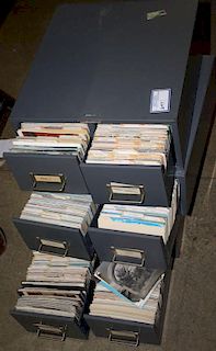 6 File Card Boxes Full Of Vintage Postcards.