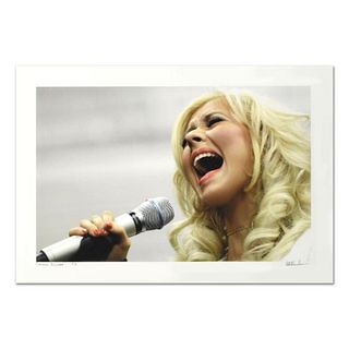 Rob Shanahan, "Christina Aguilera" Hand Signed Limited Edition Giclee with Certificate of Authenticity.