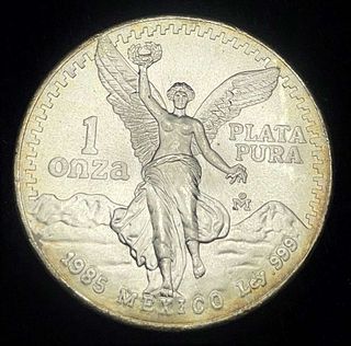 1985 Mexcio Libertad 1 ozt .999 Silver