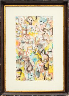Jack Faxon (American, 1936-2020) Watercolor, 1993, H 19" W 12"