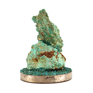 "Balanced Rock" Large Turquoise Sculpture  1291.9 gm, c. 1950s, 7" x 5" x 5"