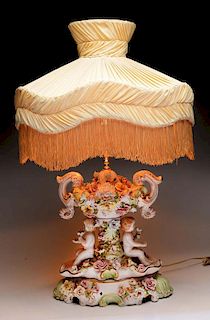 Italian Porcelain Lamp.