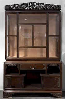 A Chinese Modern Display Hutch, Height 90 1/2 inches.