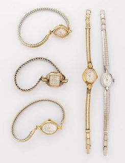 VINTAGE LADY'S WRIST WATCHES, LOT OF FIVE