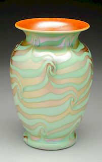 Durand Rare Apple Green Vase.