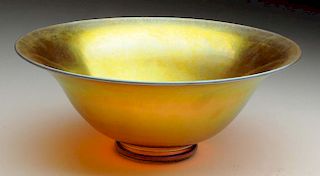 Large Gold Aurene Bowl.