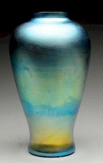 Blue Aurene Art Glass Vase.