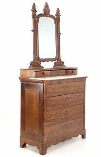 19th C. Federal-Empire Style Mahogany Dresser