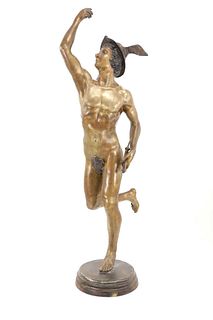 E. Epple (1877-1948) Bronze Sculpture Of Mercury