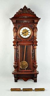 Three weight Vienna Regulator Clock.