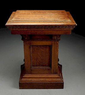 Carved Podium w/ Corbels Under the Top.