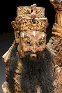 Chinese Carved Gilt Wood Figure.