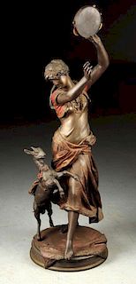 Esmeralda & Goat Bronze Statue.