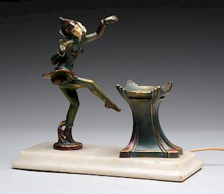 Bronze Figural Lamp.
