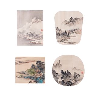 PAIR OF CHINESE LANDSCAPE FRAMED PAINTING 