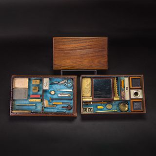 A SET OF CHINESE TREASURES OF STUDY WITH WOOD BOX, QING DYNASTY 