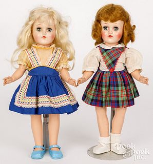 Two Ideal hard plastic Toni dolls