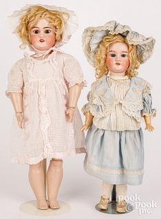 Two German bisque head dolls