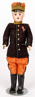 S. F. B. J. French bisque head military boy doll