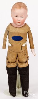 German bisque solid dome boy doll