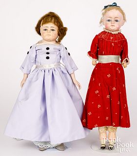 Two early composition dolls