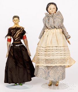 Two early milliner's dolls