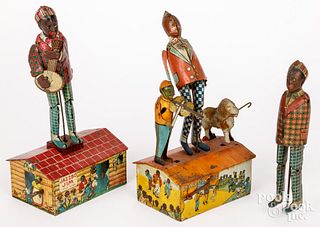 Two Black Americana tin lithograph wind-up toys