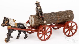 Kenton cast iron log wagon