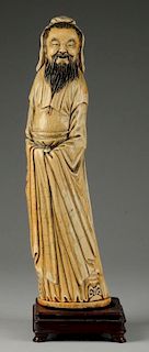 Large Carved Oriental Figure.
