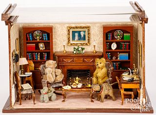 Living room diorama of miniatures