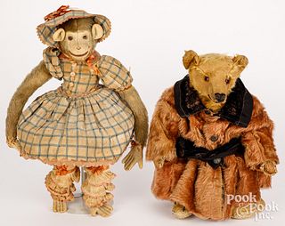 Two early mohair dressed animals